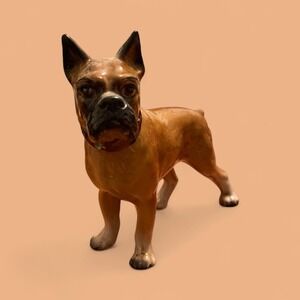 Vintage Boxer dog figurine Japan 5"
